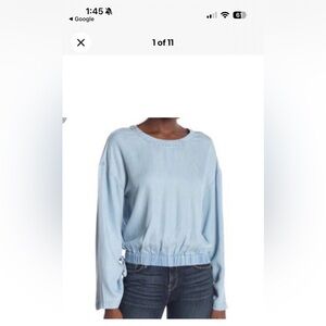 💙 FRAME Denim Chambray Lightweight Top — Size Medium 💙